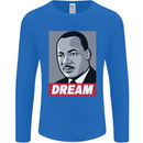 Dream Martin Luther King Black Lives Matter Mens Long Sleeve T-Shirt Royal Blue