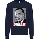 Dream Martin Luther King Black Lives Matter Mens Sweatshirt Jumper Navy Blue