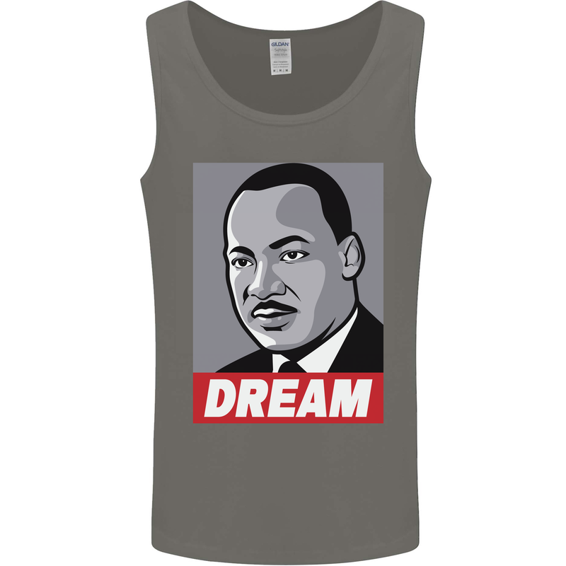 Dream Martin Luther King Black Lives Matter Mens Vest Tank Top Charcoal
