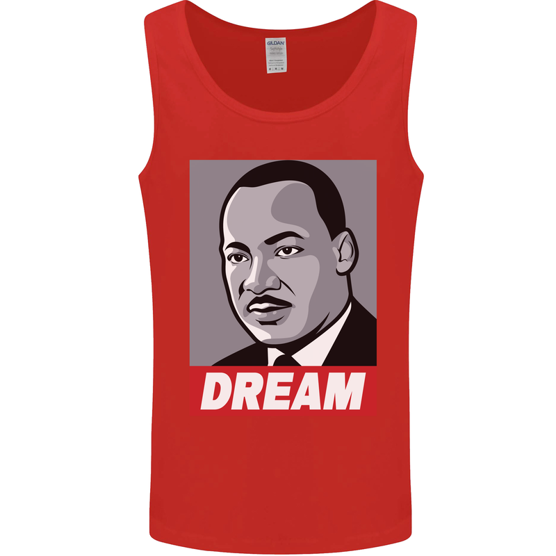 Dream Martin Luther King Black Lives Matter Mens Vest Tank Top Red