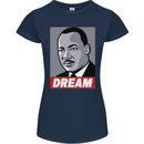 Dream Martin Luther King Black Lives Matter Womens Petite Cut T-Shirt Navy Blue