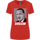 Dream Martin Luther King Black Lives Matter Womens Wider Cut T-Shirt Red