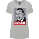 Dream Martin Luther King Black Lives Matter Womens Wider Cut T-Shirt Sports Grey