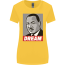 Dream Martin Luther King Black Lives Matter Womens Wider Cut T-Shirt Yellow