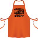 Drifting Come With Me if You Want to Drift Cotton Apron 100% Organic Orange