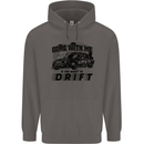 Drifting Come With Me if You Want to Drift Mens 80% Cotton Hoodie Charcoal