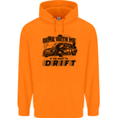 Drifting Come With Me if You Want to Drift Mens 80% Cotton Hoodie Orange