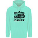 Drifting Come With Me if You Want to Drift Mens 80% Cotton Hoodie Peppermint