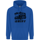 Drifting Come With Me if You Want to Drift Mens 80% Cotton Hoodie Royal Blue