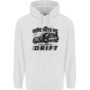 Drifting Come With Me if You Want to Drift Mens 80% Cotton Hoodie White