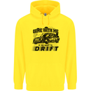 Drifting Come With Me if You Want to Drift Mens 80% Cotton Hoodie Yellow