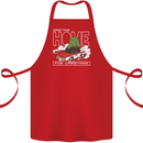 Drifting Home for Christmas Car Drift Funny Xmas Cotton Apron 100% Organic Red