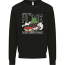 Drifting Home for Christmas Car Drift Funny Xmas Kids Sweatshirt Jumper Black