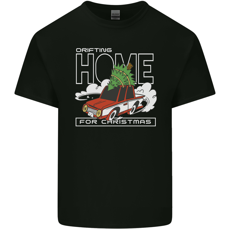 Drifting Home for Christmas Car Drift Funny Xmas Kids T-Shirt Childrens Black