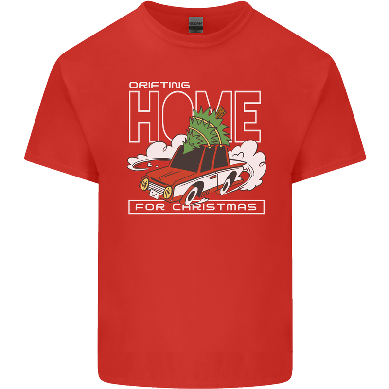 Drifting Home for Christmas Car Drift Funny Xmas Kids T-Shirt Childrens Red