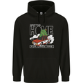 Drifting Home for Christmas Car Drift Funny Xmas Mens 80% Cotton Hoodie Black