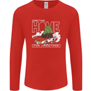 Drifting Home for Christmas Car Drift Funny Xmas Mens Long Sleeve T-Shirt Red