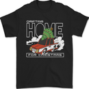 Drifting Home for Christmas Car Drift Funny Xmas Mens T-Shirt 100% Cotton Black