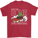 Drifting Home for Christmas Car Drift Funny Xmas Mens T-Shirt 100% Cotton Red