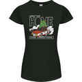 Drifting Home for Christmas Car Drift Funny Xmas Womens Petite Cut T-Shirt Black