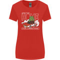 Drifting Home for Christmas Car Drift Funny Xmas Womens Wider Cut T-Shirt Red