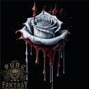 A Gothic Rose Dripping With Blood Mens T-Shirt 100% Cotton