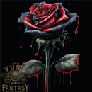 A Gothic Rose Dripping With Blood Goth Mens T-Shirt 100% Cotton