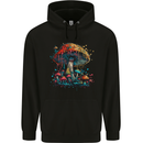 Dripping Magic Mushroom LSD Hippy Childrens Kids Hoodie Black