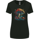 Dripping Magic Mushroom LSD Hippy Womens Wider Cut T-Shirt Black