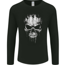 Dripping With Evil Skull Goth Gothic Heavy Metal Mens Long Sleeve T-Shirt Black