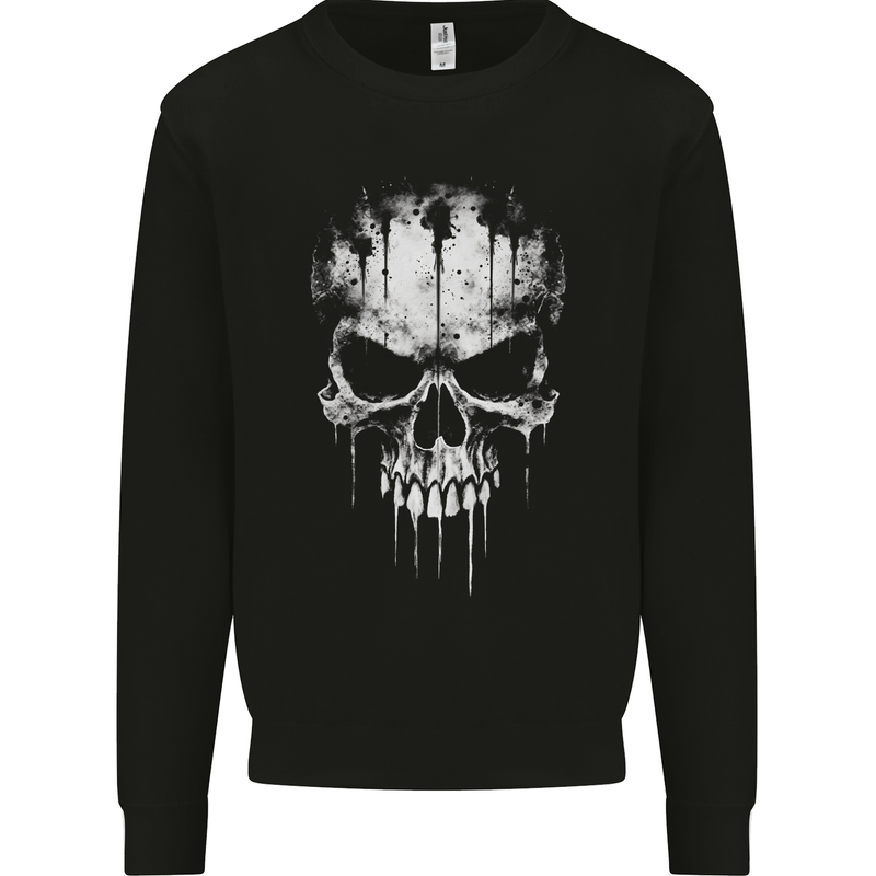 Dripping With Evil Skull Goth Gothic Heavy Metal Mens Sweatshirt Jumper Black