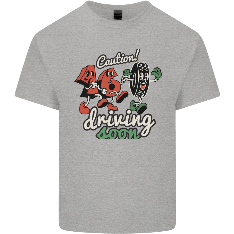 Driving Soon New Driver 16th Birthday Learner Mens Cotton T-Shirt Tee Top Sports Grey