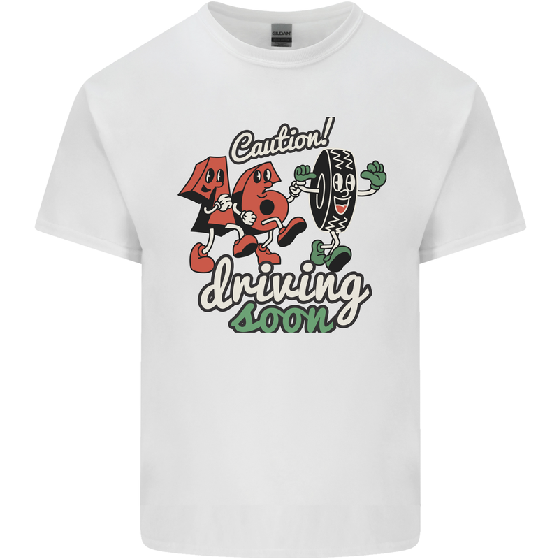 Driving Soon New Driver 16th Birthday Learner Mens Cotton T-Shirt Tee Top White