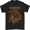 Drop a Gear Disappear Motorcycles Biker Motorbike Mens T-Shirt 100% Cotton Black
