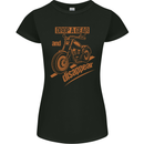 Drop a Gear Disappear Motorcycles Biker Motorbike Womens Petite Cut T-Shirt Black