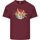 Drum Salute Drummer Drumming Mens Cotton T-Shirt Tee Top Maroon