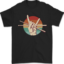 Drum Salute Drummer Drumming Mens T-Shirt 100% Cotton Black