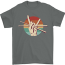 Drum Salute Drummer Drumming Mens T-Shirt 100% Cotton Charcoal