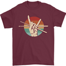 Drum Salute Drummer Drumming Mens T-Shirt 100% Cotton Maroon