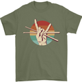 Drum Salute Drummer Drumming Mens T-Shirt 100% Cotton Military Green