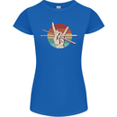 Drum Salute Drummer Drumming Womens Petite Cut T-Shirt Royal Blue
