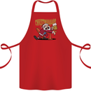 Drunk Santa Funny Christmas Alcohol Beer Xmas Cotton Apron 100% Organic Red