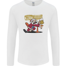 Drunk Santa Funny Christmas Alcohol Beer Xmas Mens Long Sleeve T-Shirt White