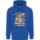Dungeons & Axolotl Role Play Games RPG Mens 80% Cotton Hoodie Royal Blue