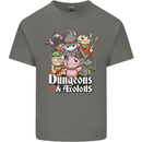 Dungeons & Axolotl Role Play Games RPG Mens Cotton T-Shirt Tee Top Charcoal
