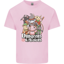 Dungeons & Axolotl Role Play Games RPG Mens Cotton T-Shirt Tee Top Light Pink