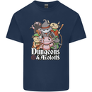 Dungeons & Axolotl Role Play Games RPG Mens Cotton T-Shirt Tee Top Navy Blue