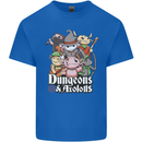 Dungeons & Axolotl Role Play Games RPG Mens Cotton T-Shirt Tee Top Royal Blue