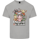 Dungeons & Axolotl Role Play Games RPG Mens Cotton T-Shirt Tee Top Sports Grey