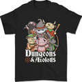 Dungeons & Axolotl Role Play Games RPG Mens T-Shirt 100% Cotton Black
